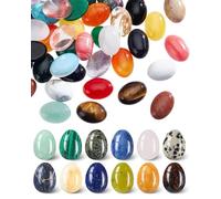 10 huevos de Pascua de cristal, huevos decorativos, piedras pulidas naturales, coloridos, suaves, moteados, huevos de Pascua, decoraciones DIY