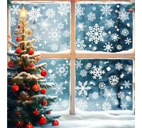 10 imágenes para ventanas de Navidad, autoadhesivas, copos de nieve, copos de nieve, decoración para ventanas, decoración de Navidad, Navidad, invierno, decoración navideña