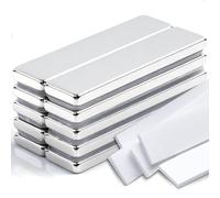 10 imanes de neodimio extrafuertes, grandes, 40 x 10 x 3 mm, rectangulares, imanes fuertes para pizarras magnéticas, neveras, imanes adhesivos, imanes de tierras raras fuertes para armario de cocina
