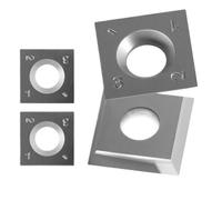 10 insertos de carburo cuadrados de 15 mm, cortadores de 4 esquinas y radio de 0,5 for cabezal de cepilladora helicoidal en espiral, herramientas de torno for torneado de madera, carpintería.