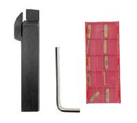 10 insertos MGMN200 con soporte de herramientas MGEHR20202 para operaciones robustas de ranurado y separación de tornos