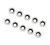 10 insertos redondos de carburo Ci5 de 8.9 mm para herramientas de torneado de madera, indexables, compatibles con huecos, 0.340 pulgadas de diámetro, 0.65 pulgadas de grosor