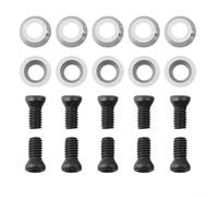 10 insertos redondos de metal duro de 8,9 mm para torneados de madera, ángulo de corte de 30° con tornillos, cuchillas de repuesto para cabezales de cepillado y herramientas de extracción