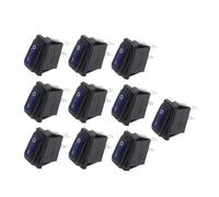 10 interruptores basculantes 2D2P-BLUE_NO LIGHT KCD3 de 34 x 17,5 mm, encendido y apagado, 2 pines, 2 posiciones, 15 A, 250 V CA/20 A, 125 V CA Controls Switches