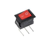 10 interruptores basculantes KCD11 de 10 x 15 mm, pulsadores de 2 o 3 pines, 3 A, 250 V CA o 6 A, 125 V CA.(3Pin L-type Red)