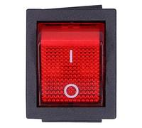 10 Interruptores Basculantes KCD4 de 15A/250V, Luz Roja de Encendido/Apagado, 6 Pines, Interruptor Basculante de Barco de 2 Niveles a Presión