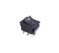 10 interruptores basculantes KCD4 de 30 A y 250 V, 25 x 31 mm, encendido/apagado, encendido/apagado, 6 pines, con interruptor de encendido y apagado de luz.(6P2T black)