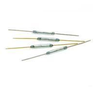10 interruptores de contacto Reedkontakt, 2 x 14 mm, normalmente abierto, interruptor de inducción magnético, 10 W, 100 V, pines chapados en oro, diseño de cristal robusto para sensores de proyectos