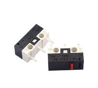 10 interruptores de límite momentáneos, 1 A, 125 V CA, 3 pines, mango largo, palanca de rodillo, brazo SPDT, 12 x 6 x 6 mm.(MS-1A-WB)