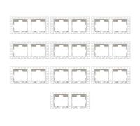 10 interruptores de pared con marco de montaje interno, superficies lisas, protectores de esquina, enchufe de alimentación individual o doble oculto