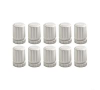 10 interruptores de rueda de mano, M30 x 1,5 cabezales de válvula termostática de radiador para colector de calefacción por suelo radiante, ABS blanco