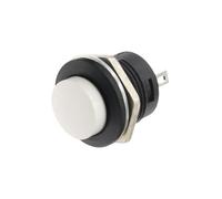 10 interruptores pulsadores R13-507 normalmente abiertos, con tapa redonda, rojo, negro, blanco, amarillo, verde y azul, CA 6 A/125 V, 3 A/250 V, 6 colores(WHITE)