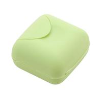 10 jaboneras portátiles de Viaje, plástico, con Tapa, for baño y hogar para Casa Ducha Baño(Green,7x7x4cm)
