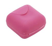 10 jaboneras portátiles de Viaje, plástico, con Tapa, for baño y hogar para Casa Ducha Baño(Rose,7x7x4cm)
