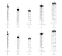 10 jeringas de 1 ml, 3 ml, 5 ml, 10 ml, 20 ml, 5 tamaños de dosificación, jeringa dosificadora reutilizable, jeringa dosificadora sin aguja, perfecta para alimentación animal, riego de plantas y
