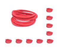 10 juegos de 10 diademas estilo simple decorativo sólido escuela alta elasticidad protección cola de caballo accesorios para niños rojo