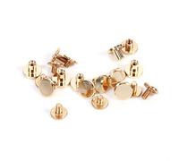 10 juegos de botones de latón macizo Stud clavo Screwback remaches Leathercraft Studs Correa de cinturón Bolsa 5mm, 6.5mm, 8mm Optional(6.5mm)