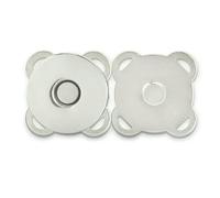 10 juegos de cierres magnéticos de metal, botones y broches para bolsos, carteras, ropa, bolsos, manualidades, accesorios de costura, plateados, 18 mm