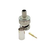 10 Juegos De Conector BNC Macho Tipo Engarzado, Adaptador De Enchufe For Audio CCTV, Conector Acoplador Hembra BNC, Cables RG58 RG59 RG60(RG59,10sets)