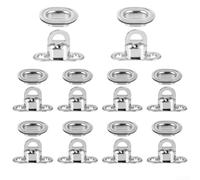 10 juegos de pestillo giratorio con ojal ovalado cobre plateado para remolque cubierta de lona de fijación tensor accesorios de montaje de coche