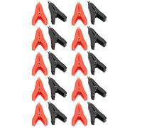 10 juegos de pinzas de prueba aisladas, abrazadera de terminal eléctrico con dientes chapados en oro de latón, clasificación de corriente de 10 A, apertura de 25 mm para probador