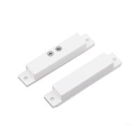 10 juegos de sensores de contacto de puerta con cable con imán, interruptor de metal para ventanas y puertas, sistema de alarma normal cerrado para casa, oficina, hotel, plata (50 x 7 mm y 44 x 9,5 mm