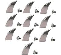 10 juegos de tachuelas y púas, púas de aleta de tiburón para ropa, parches punk, remaches de tornillo para bricolaje, accesorios de ropa de cuero estilo punk, manualidades