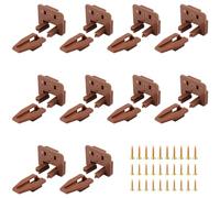 10 juegos de tapones deslizantes para cajones con tornillos, guía de riel de cajón de plástico para cajón de montaje central, se adapta a Kenlin Rite Trak 1 sistema de mesita de noche