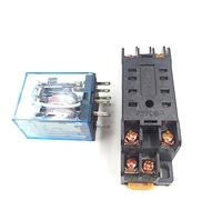 10 juegos MY2P HH52P MY2NJ bobina de relé General DPDT Micro Mini interruptor electromagnético con Base enchufe AC 110V 220V DC 12V 24V(DC 12V)