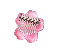 10 Keys Kalimba Cute Mini Musical Keyboard Transparent Cherry Blossoms Kalimbas Professional Fingers Piano Piano De Pulgar(Rose)
