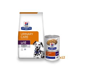 10 kg + 12 latas x 370 g Hill's Prescription Diet Urinary Care Pienso y Latas para perros ¡Pack ahorro!