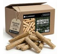 10 kg de encendedor, palillos de fuego ideales para barbacoa/chimenea/horno. Briquetas de encendido de madera ecológica y cera - rápido y respetuoso con el medio ambiente