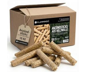 10 kg de encendedor, palillos de fuego ideales para barbacoa/chimenea/horno. Briquetas de encendido de madera ecológica y cera - rápido y respetuoso con el medio ambiente