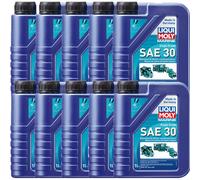 10 L Liqui Moly Marine Grado Único SAE 30 ACEA E2 API SJ CF CF-4 MAN Volvo