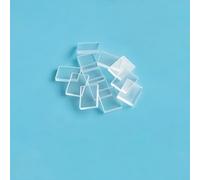 10 láminas de cerámica de alúmina transparente - Chips de sustrato AI203 for investigación y experimentos científicos(5x5x0.6mm single-sided)
