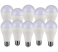 10 Lámparas Led E27, 9W 11W 15W 17W (15W 1350LM 65X134mm, Blanco Cálido 2700K)