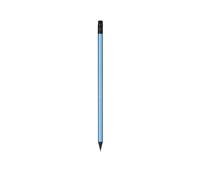 10 lápices de madera con goma de borrar en aspecto metálico, color plateado, dorado, rosa y azul, con cuerpo interior negro, edición HB, preafilados, 19 cm de longitud, paquete de ahorro sostenible