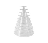 10-layer transparent plastic dessert stand, 44x33.5cm, suitable for various occasions