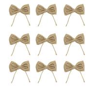 10 Lazos de arpillera Adornos Hechos a Mano rústicos para Bodas Lazos para Manualidades Regalos Regalos decoración para el hogar decoración de árbol de Navidad Suministros para Fiestas