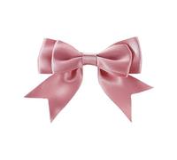 10 lazos de cinta de raso de 6 x 7 cm, doble lazo decorativo listo para manualidades, bodas, Navidad, San Valentín, decoración de tarjetas de fabricación de adornos, rosa viejo