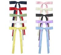 10 lazos para el cabello para mujeres, BetterJonny pinzas para el cabello con borla y lazo, accesorios para el cabello con cola larga para niñas, mujeres, adultos, adolescentes, accesorios para el