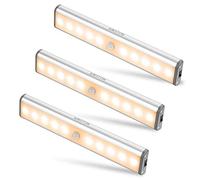 10 LED USB Recargable magnético Movimiento Sensor Luces nocturnas, Auto en/apagado Portátil Sin cable,palo en cualquier sitio para Armario