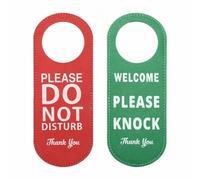 10 letreros de puerta con texto en inglés "Do Not Disturb Door", "Please Knock", doble cara, para oficina, hotel, sala de reuniones
