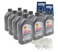 10 Litro Original Shell Helix Ultra Prof AP-L 5W30 Aceite 550040602 Acea C2 Kit