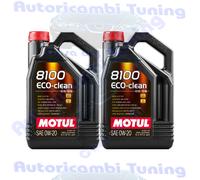 10 Litros Aceite De Motor AUTO Motul 8100 ECO-CLEAN 0W20 C5 C6 100% SINTÉTICO
