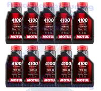 10 Litros Aceite Motor MOTUL 4100 Syn Nergy 15W40 Acea A3 B4 Api Sp Semi Óptica