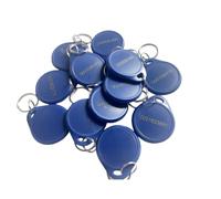 10 llaveros de gestión de acceso RFID de doble frecuencia compatibles con chips EM4100 de 125 Khz y 13,56 MHz M1classic 1k (azul)