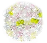 10 llaveros de medusas Y2K de 14 x 18 mm, campanillas de viento para bricolaje, cuentas de campana de viento coloridas, colgantes, pendientes, pulseras, collares, accesorios para hacer joyas, 14x18mm