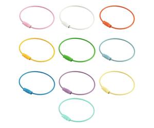 10 llaveros de metal de 50 mm, Macaron color, B