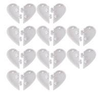 10 llaveros para parejas, molde de silicona con forma de corazón con agujeros para amantes del rompecabezas, moldes de fundición para manualidades, molde en forma de corazón para resina